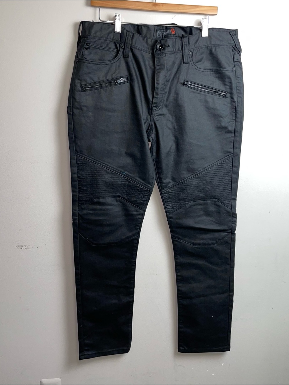 G by Guess VINTAGE Black Skinny Moto Jeans